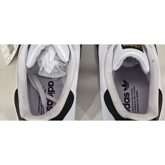 Adidas Originals Superstar Shoes 3-Stripes Sneakers White/Black EG4958 | US 10 - Picture 8 of 10